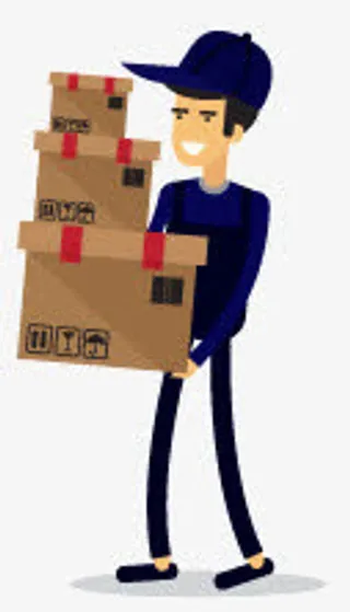 卡通快递员矢量素材免抠