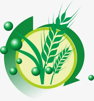 卡通绿色麦穗图标免抠