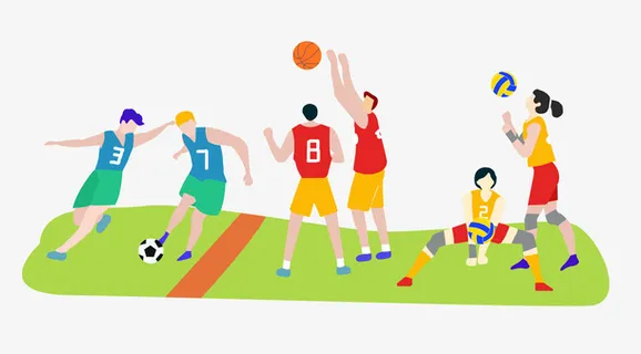 运动会球类运动足球排球免抠 运动会球类运动足球排球免抠