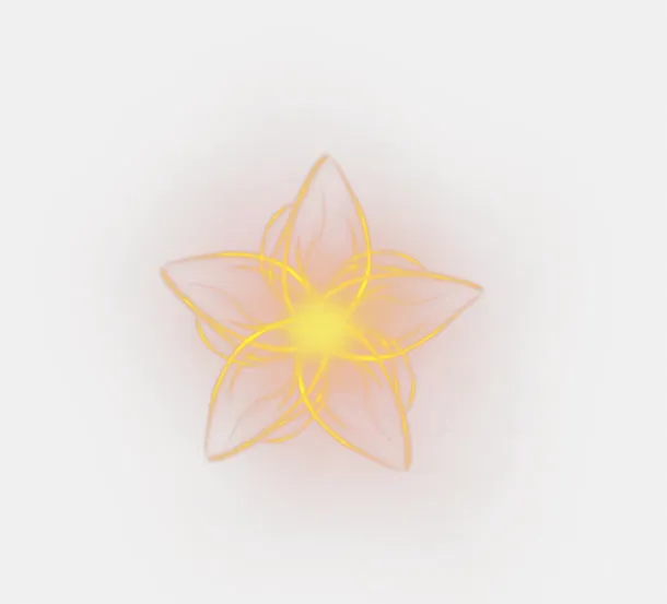 五角花朵火焰免抠