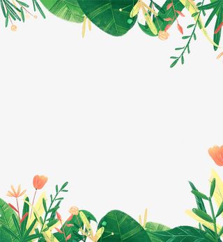 手绘花朵装饰扁平肌理风插画免抠