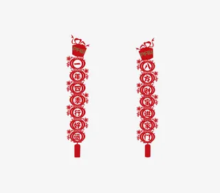 红灯笼对联免抠