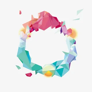 渐变幻彩几何元素背景矢量素材