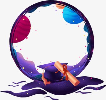 毕业季手绘学士帽毕业证免抠