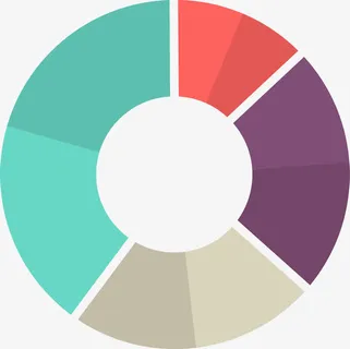 彩色圆形数据图免抠