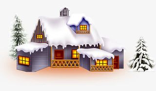 圣诞节雪屋装饰PNG免费下载免抠