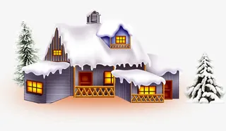 圣诞节雪屋装饰PNG免费下载免抠