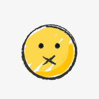 手绘闭嘴表情免抠素材免抠