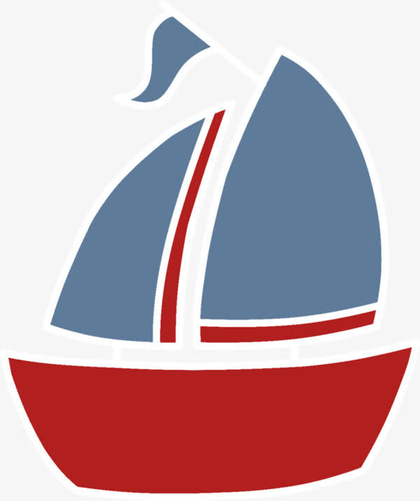 漂浮的小船免抠