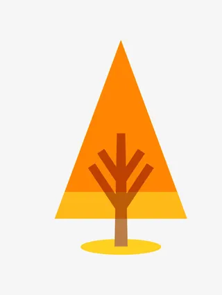 五颜六色的树免抠