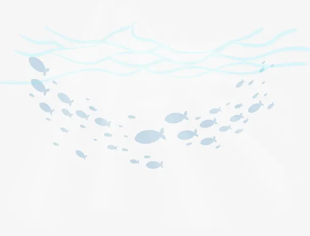 世界海洋日游行的小鱼免抠