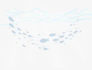 世界海洋日游行的小鱼免抠