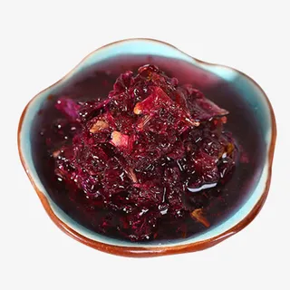 蜂蜜 搪瓷碗 玫瑰花酱免抠