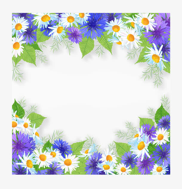 紫色花底纹  框免抠