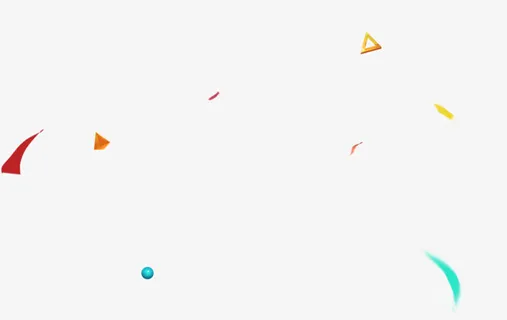 飞舞三角形圆球线条免抠