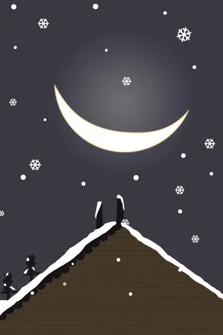 房子黑色唯美夜色微信配图背景高清