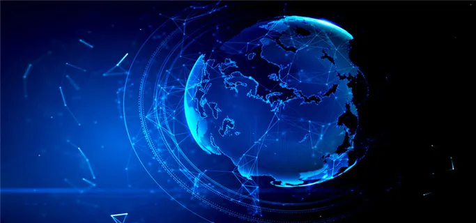 蓝色科技地球背景高清