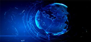 蓝色科技地球背景高清