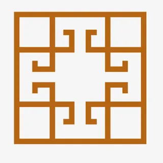 深黄简单的格子素材免抠