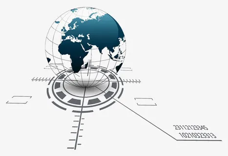 手绘立体地球效果图背景