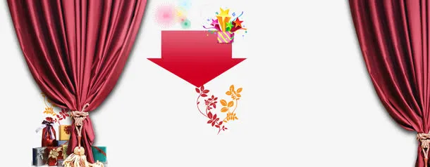 节日幕帘免抠