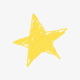 手绘涂鸦星星免抠手绘/卡通卡通元素