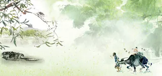 绿色清明节春季踏青海报banner高清