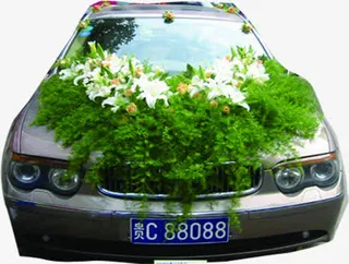 结婚新人豪华汽车婚车免抠