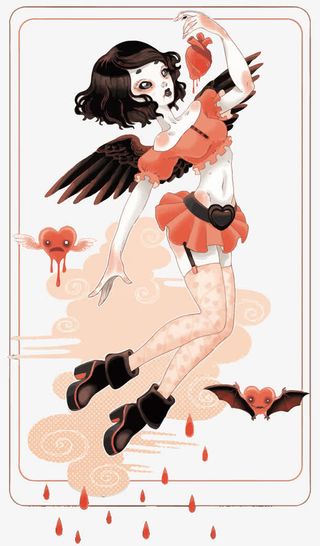 矢量诡异风插画免抠