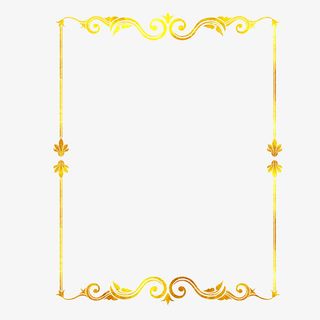 潮流烫金奢华边框免抠图免抠
