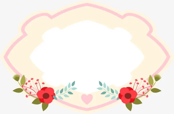 简易促销花卉标签免抠