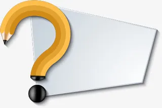 问号铅笔对话框免抠