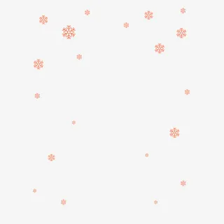 漂浮圣诞节雪花素材免抠