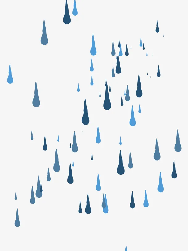 零散雨滴元素免抠