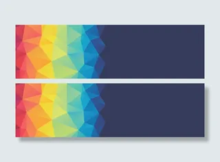 彩色几何形banner背景