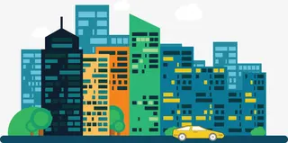 矢量图商业区免抠