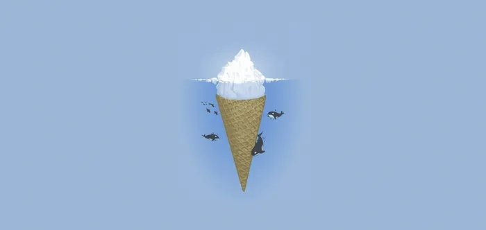 创意冰淇淋鲸鱼背景高清