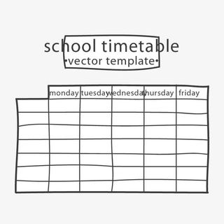 手绘课程表图片下载免抠