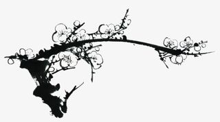 水墨梅花免抠