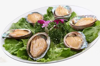 盘装青菜鲍鱼免抠