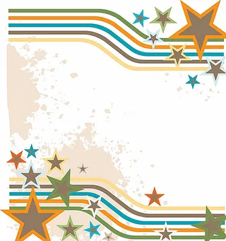 扁平五角星横条背景高清