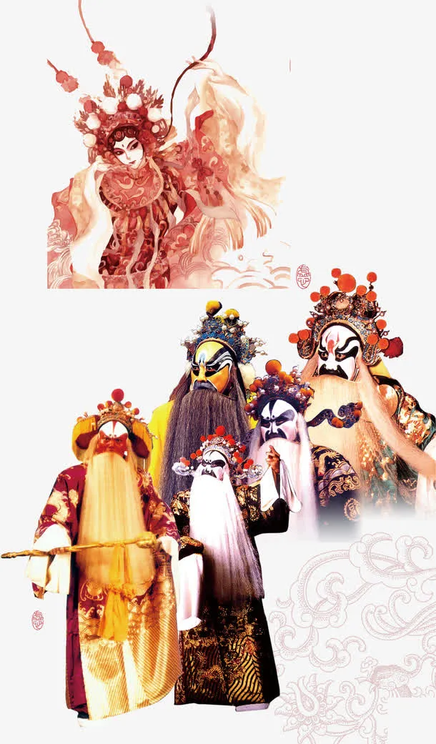 北京京剧人物免抠