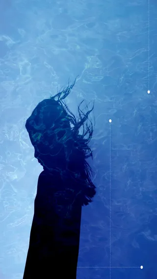 梦幻蓝色H5背景素材高清