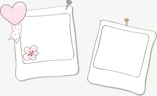 粉色爱心边框免抠