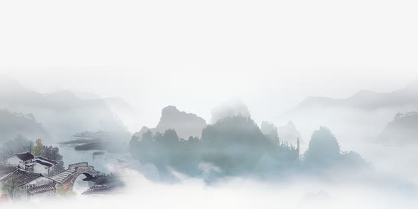 中国风山水免抠