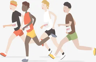 城市马拉松大赛免抠