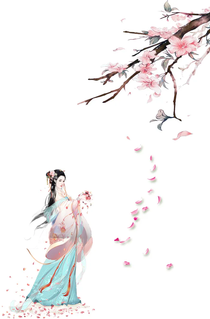 简约中国风桃花广告高清