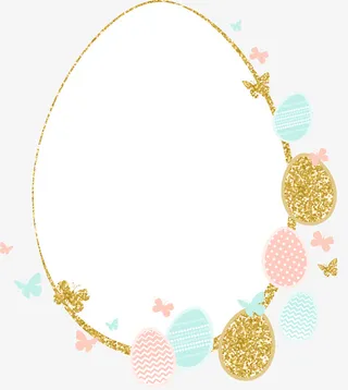 复活节各式美丽彩蛋免抠