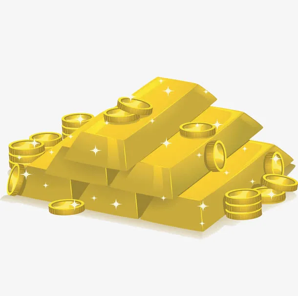 卡通金条免抠