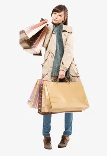 提着手提的的女孩免抠